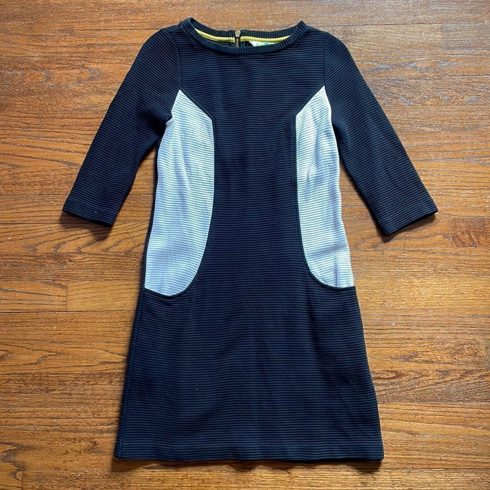 Boden Black and White Textured Dress